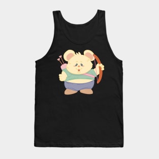 Archery Cute Hamster Rat Player - Girl Kids gift print Tank Top